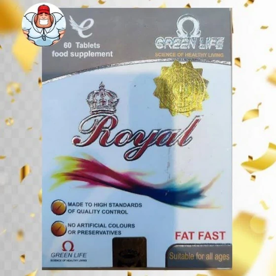  قرص رویال فت فست افزایش وزن Royalاصلی 60عددی جعبه ایی(جایزه دار)